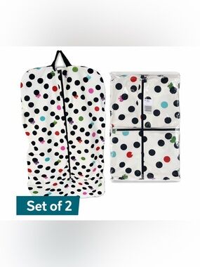 Kate Spade Garment Bags Set of 2 Polka Dot Travel Suit Dress Bags Bundle